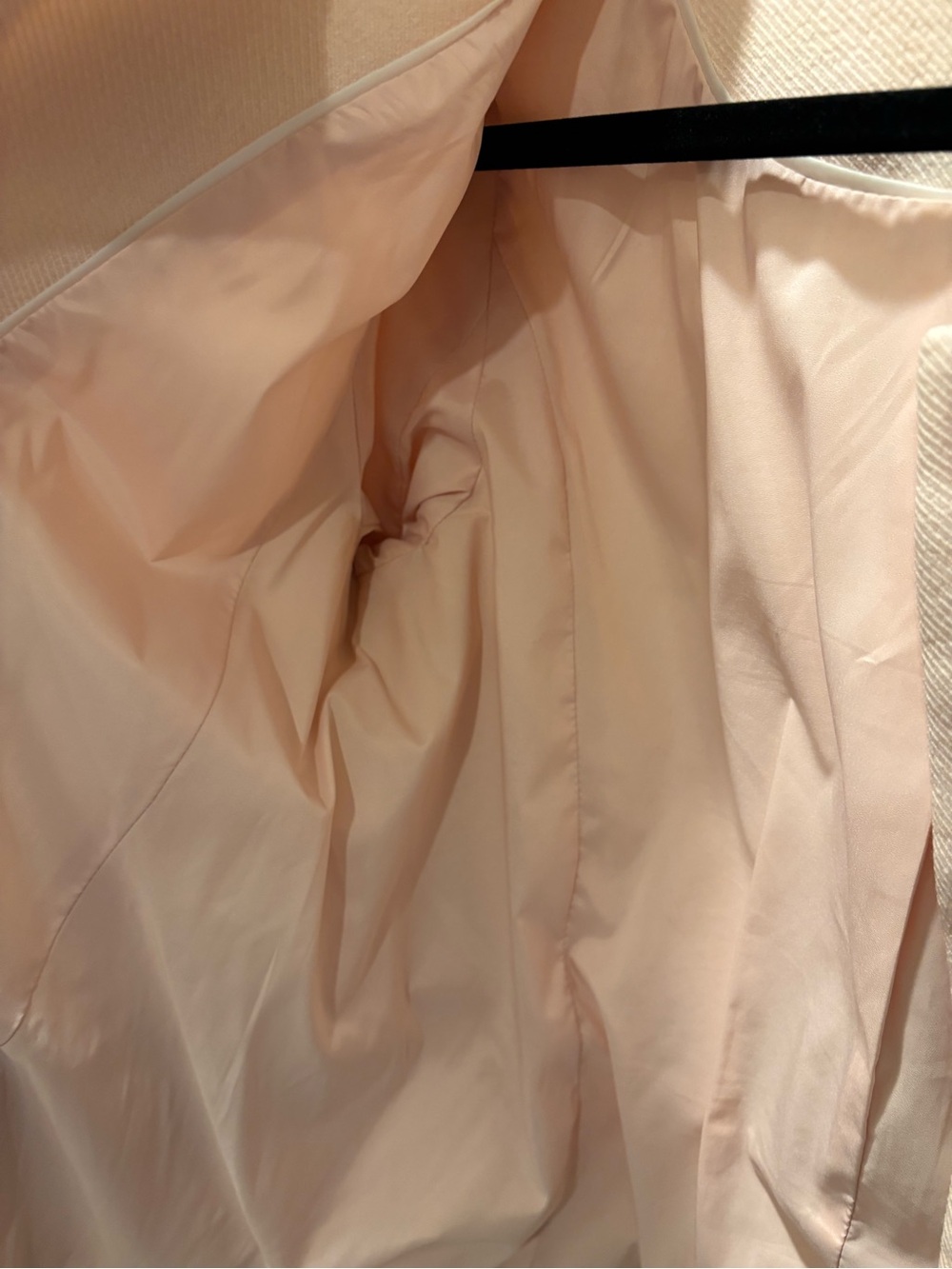 Light Pink Collarless Peplum Blazer - Picture 7 of 9